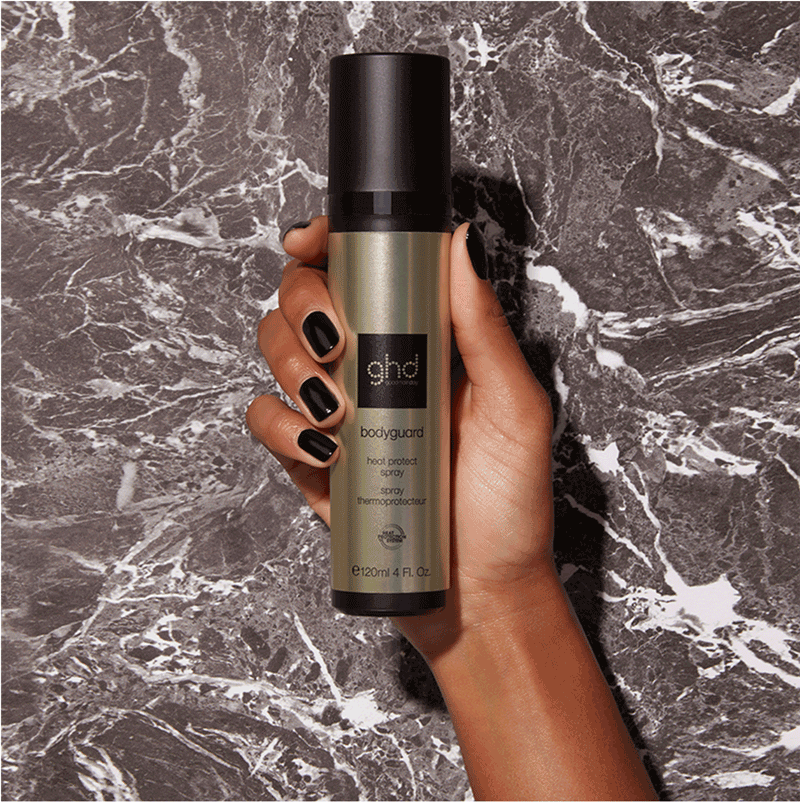 GHD logo, representing professional hair styling products