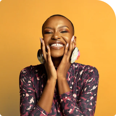 woman smiling